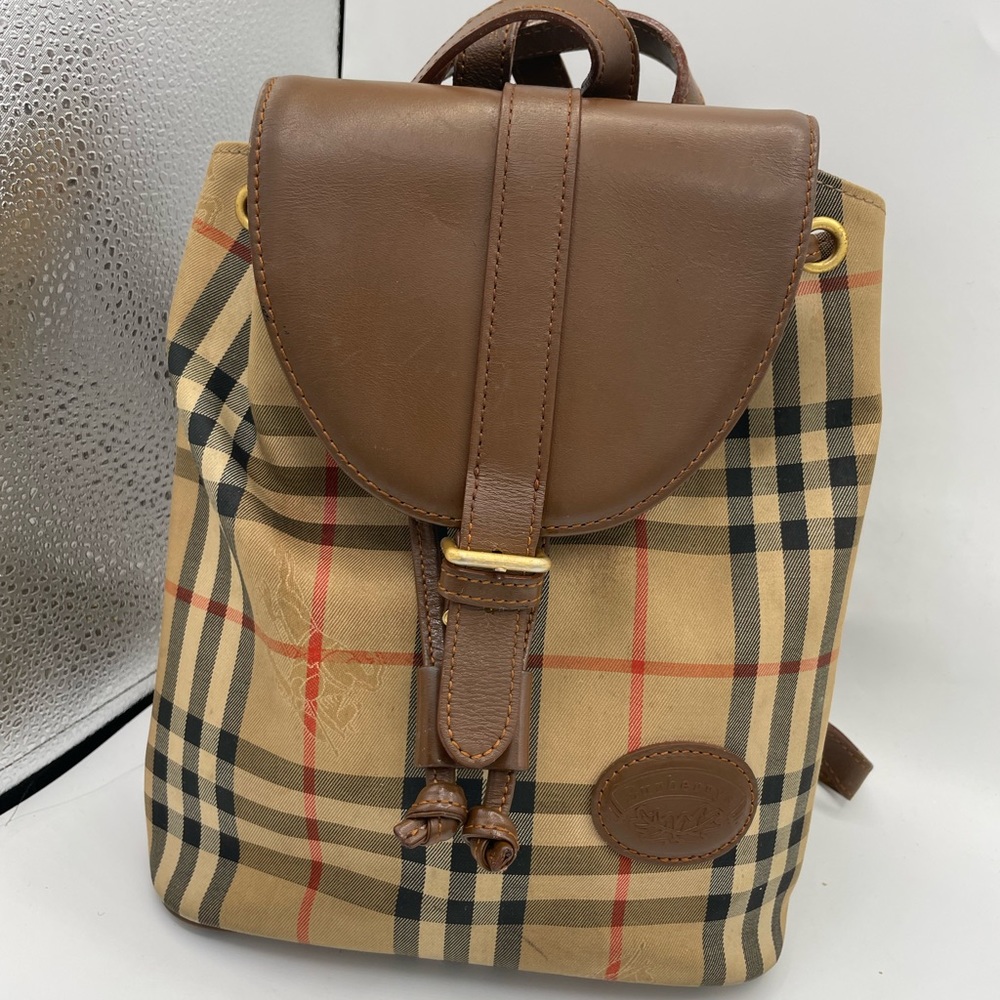 Burberry Beige Nova Check Mini Backpack